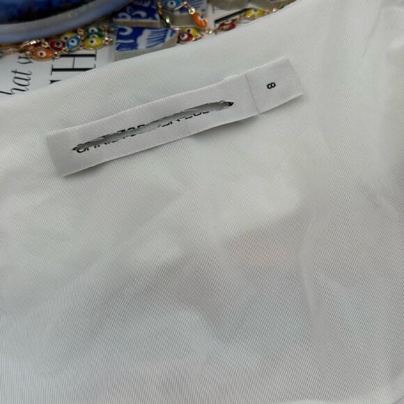 🆕 CHRISTOPHER ESBER 🧿 NWOT Venus Plunge Shirt Maxi Dress, White - Sz AU8 US 4 - Picture 14 of 16